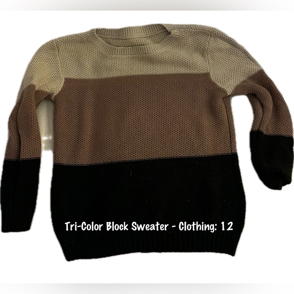 Men's Tri-Color Block Sweater